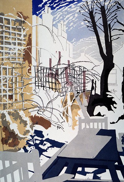 Stark Winter Back-Garden by Miles Contemporary Artist Thistlethwaite